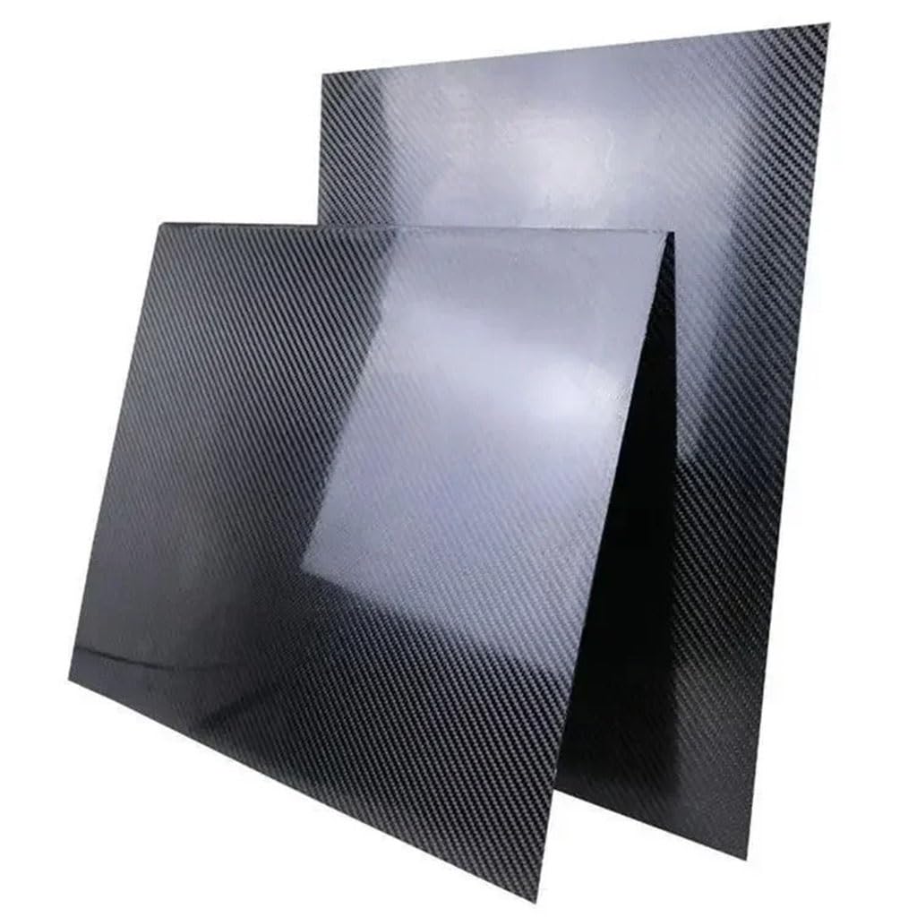 hcaklozgshi 1pcs 200mm×400mm Real Carbon Fiber Plate Panel Sheets 0.5mm 1mm 1.5mm 2mm 3mm 4mm 5mm Thickness Composite Hardness Material For RC(2.5mm twill matte)