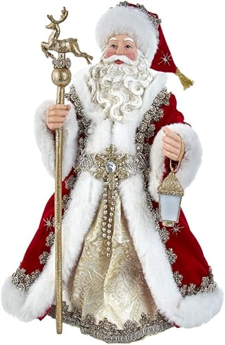 Kurt S. Adler 10.5 pulgadas Fabriché Regal Red Santa Mesa Pieza