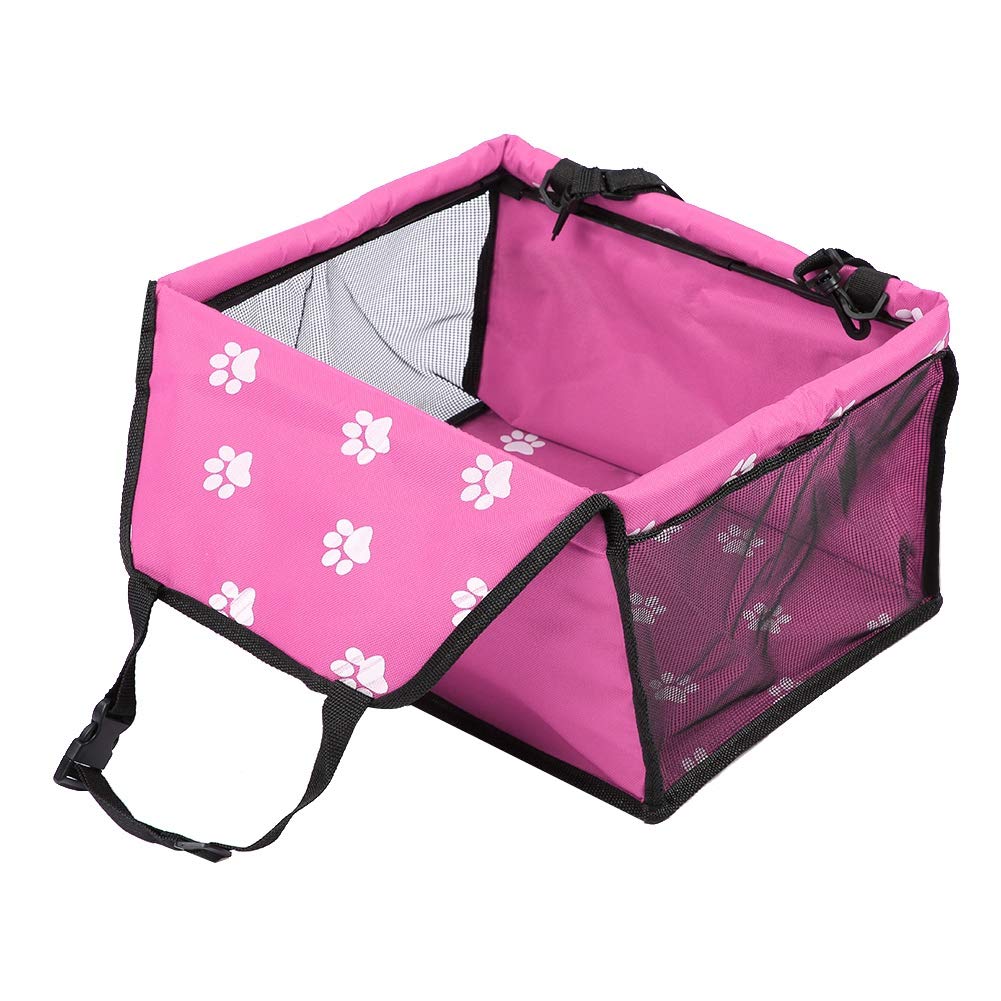 Alfombrilla para Mascotas para Coche, Asiento para Mascotas, Funda Plegable para Asiento De Perro, Tela Oxford, Cesta De Malla para Transporte De Mascotas, Color Rosa, Conveniente para Viajar