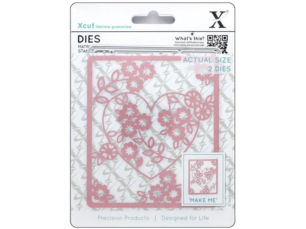Xcut Dies - 2 Pieces - Floral Heart