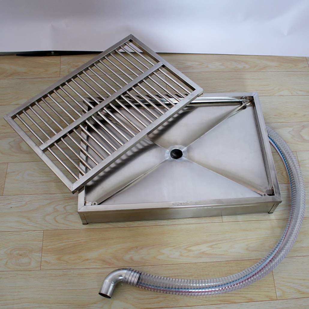 Vassoio per addestramento del WC per animali domestici con drenaggio automatico, design in acciaio inossidabile di grande capacità per una facile pulizia e igiene degli animali domestici