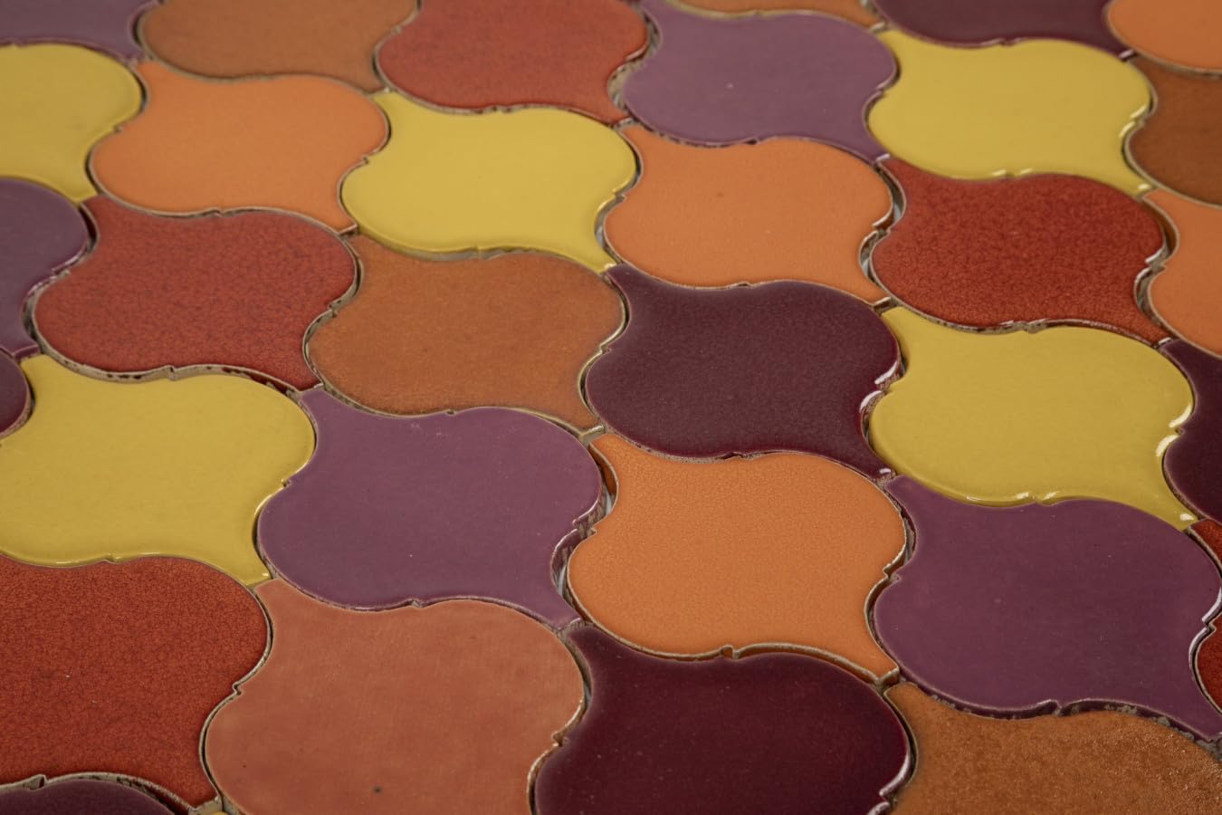 Azulejos de cerámica hechos a mano Arabesque Sunset – Azulejos de mosaico arabesque para cocina, pared de cocina y baño | Un juego de azulejos de pared de cocina - 31 azulejos de mosaico de cerámica