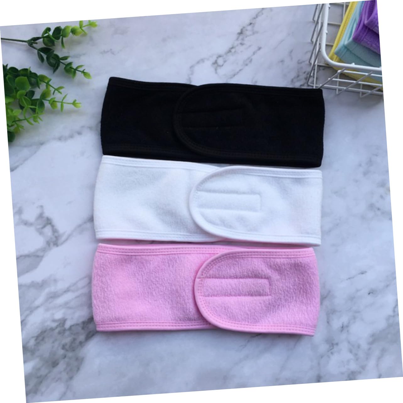 Cabilock 12pezzi Fascia per Capelli per Viso Fascia per Sudore Giallo Nero Bianco Rosa