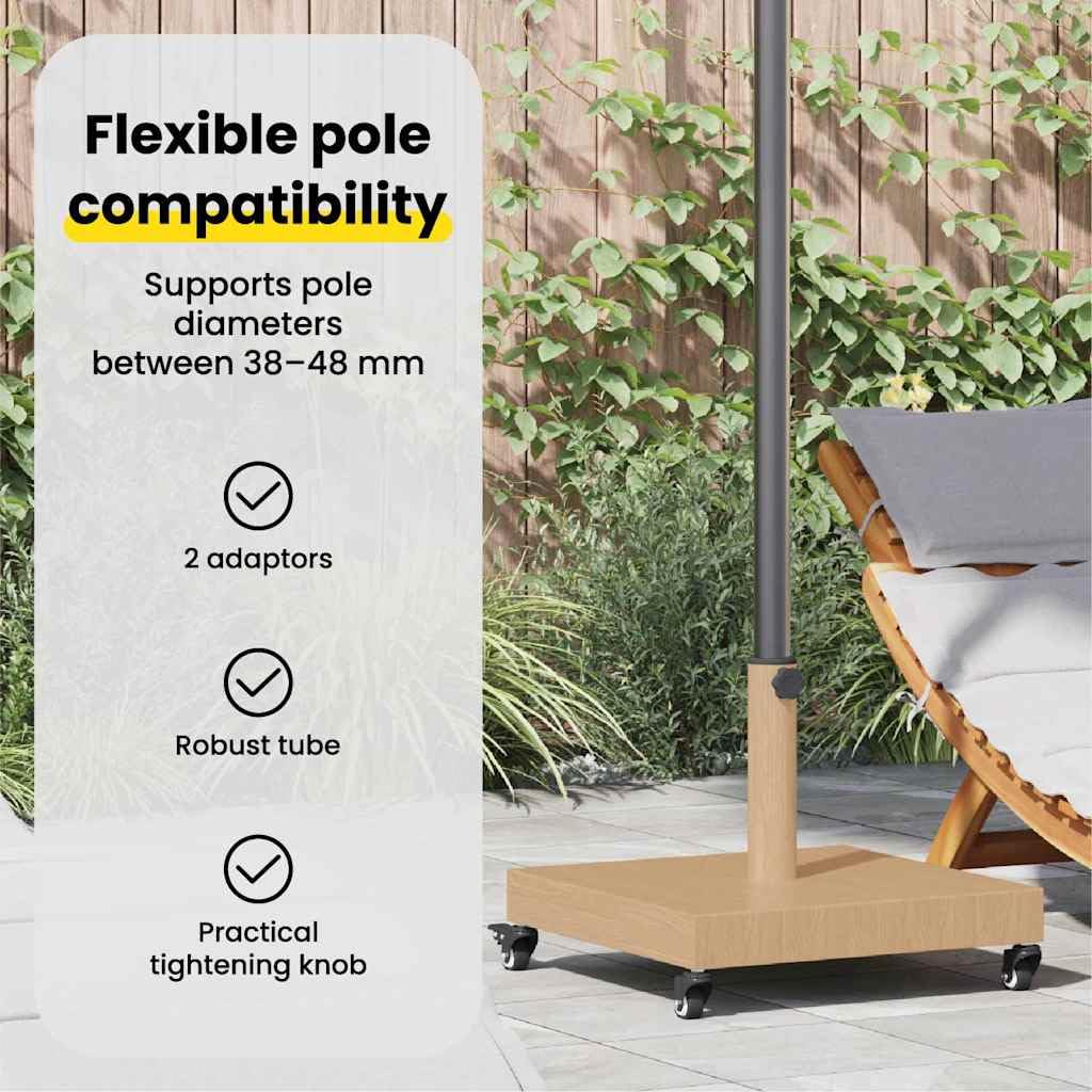 vidaXL Parasolvoet Licht Hout 45 x 45 x 31,5 cm
