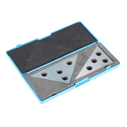 mitoharet Juego de 2 bloques de ángulo de 30-60-90 grados y 45-45-90 grados, herramienta de medición de maquinaria de precisión