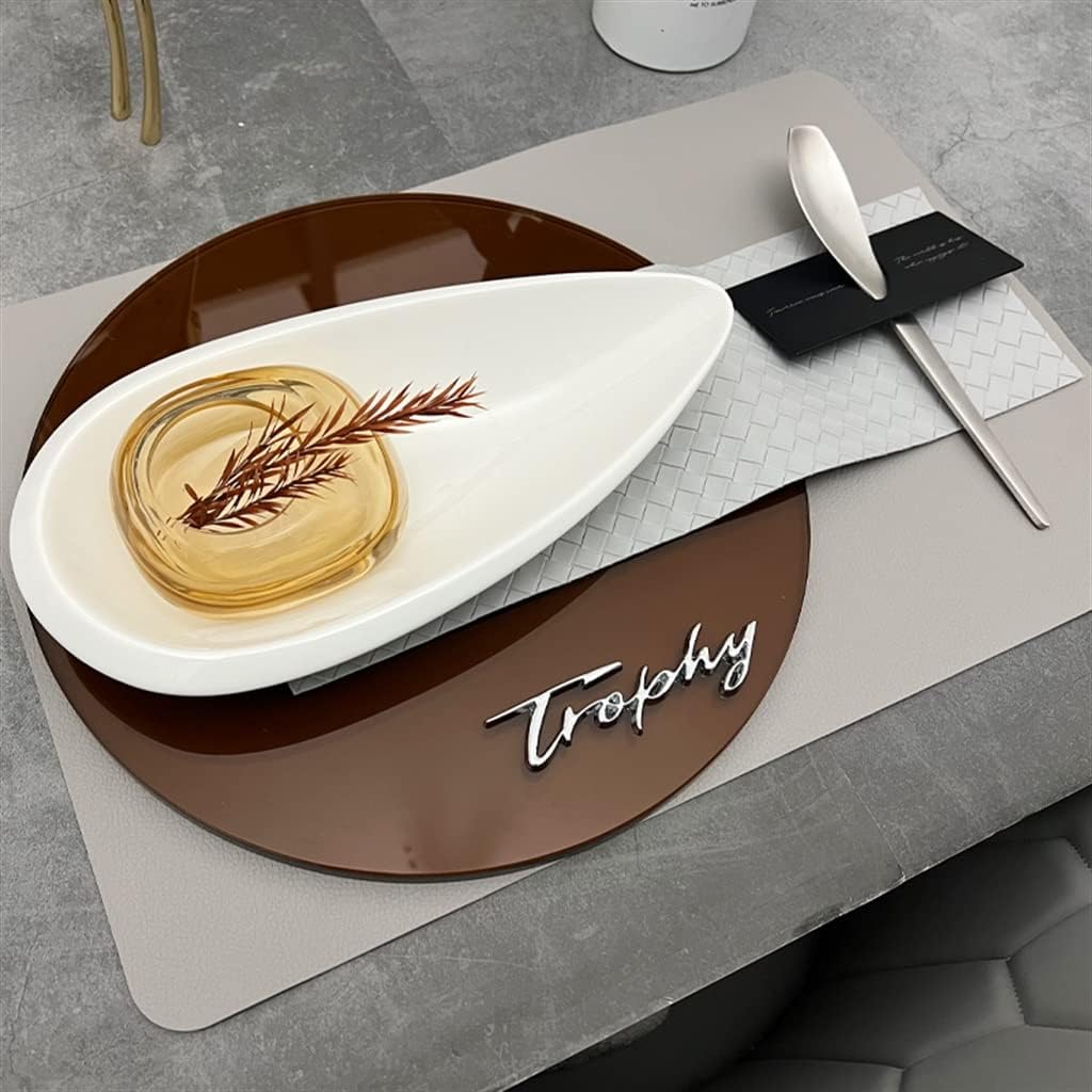 Dining Table Decoration Tableware Set Bone China Dinner Plate Restaurant Disc Dish Plate Placemat Combination (Color : A, Size : One size)
