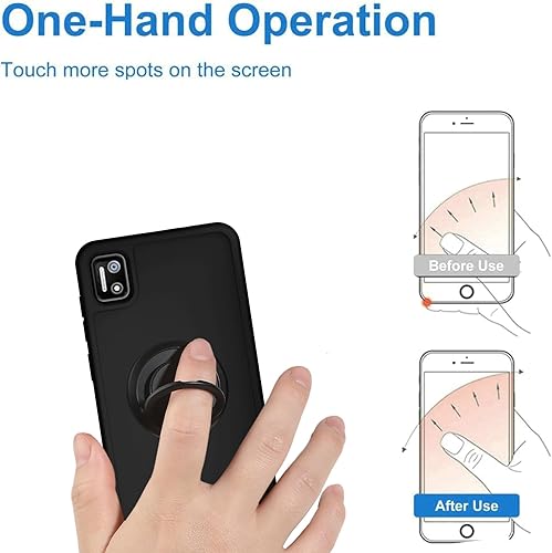 Miniatura 7 de Cloud Stratus C7 - Funda compatible con Cloud Mobile Stratus C7 con protector de pantalla de vidrio templado, diseño de transferencia de altavoz,