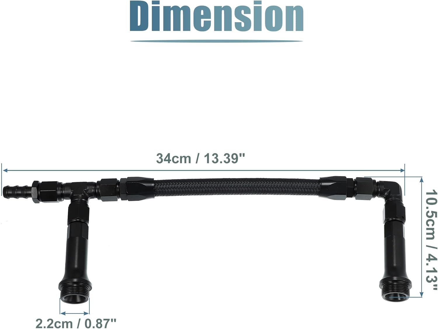 X AUTOHAUX 1 Set 6AN Dual Feed Fuel Line AN6 Braided Nylon Fuel Line Hose for Holley 4150 Based Carb