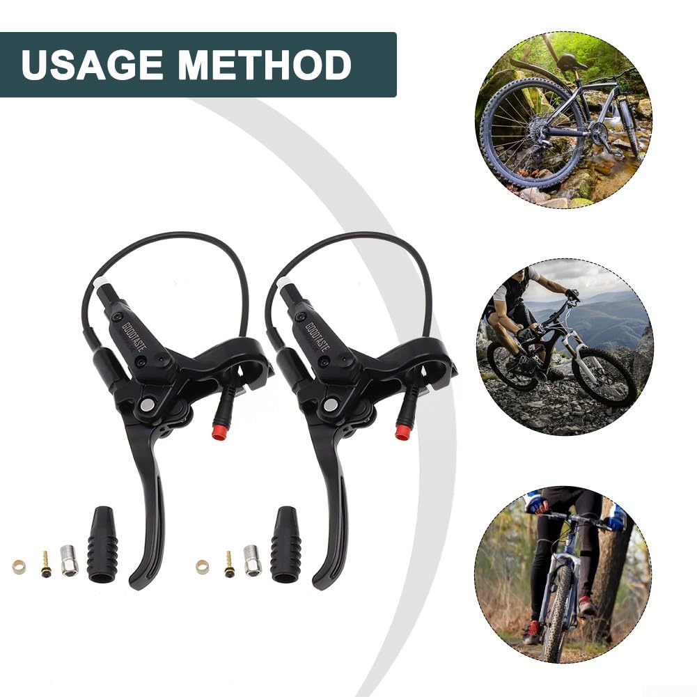SPORTARC Goodtaste GT03 Maniglia di spegnimento con olio per freno E-Bike a 2 pin, maniglia freno impermeabile
