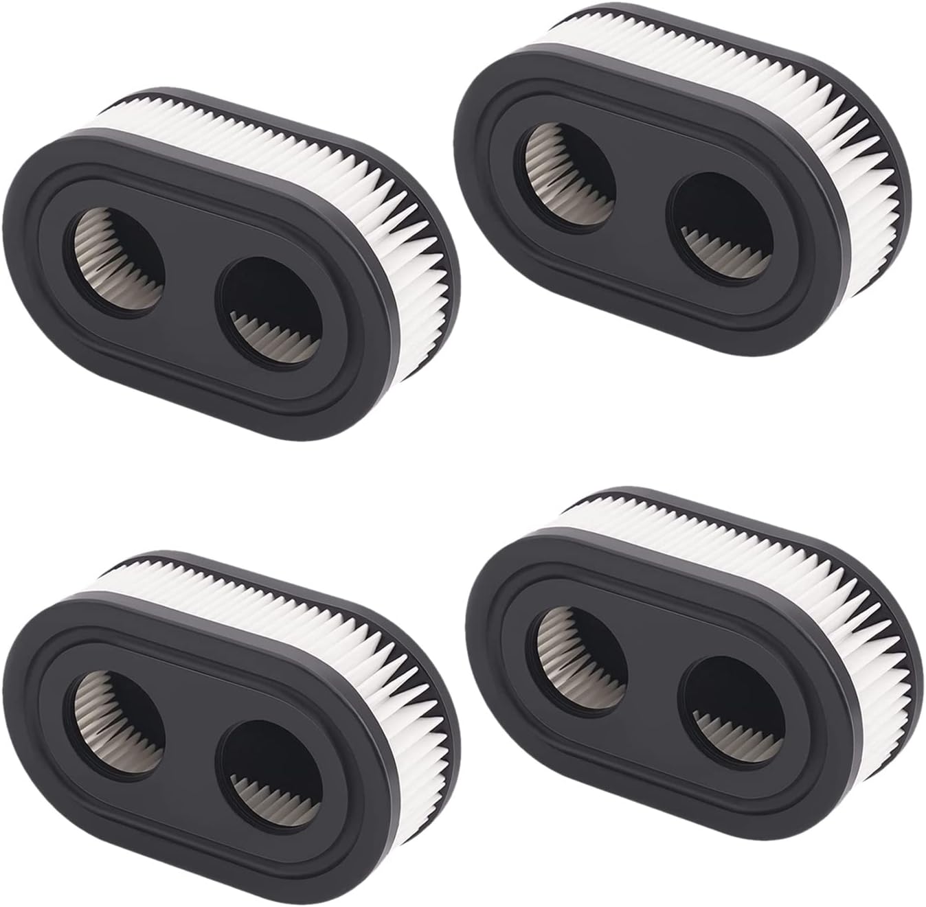 Lot 2 Filtres à Air + 2 Bougies D'Allumage Pour Briggs & Stratton 550E 550EX 575EX - Réf 593260 798339 798452