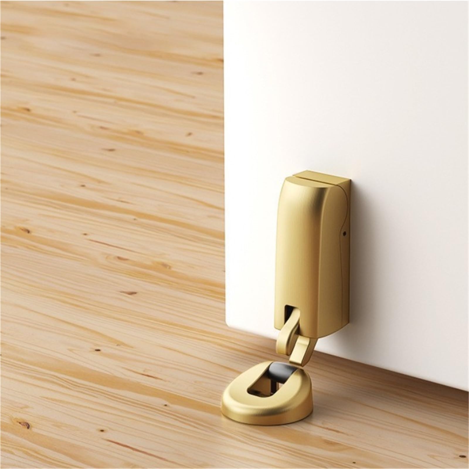 Luercher Gold Door Stop Door Stops 1 Pack Soft Door Stoppers For Wall And Floor Mounting Keep Doors Open Hydraulic Stop Slow Doorstop(Gold)