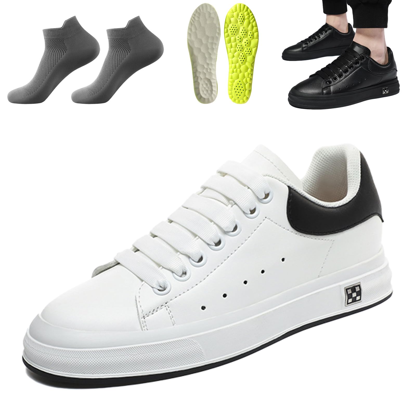 Chaussures Rehausseur Homme - Gain De 4/6/8/10 Cm, Discrètes, Antidérapantes, Style Casual - 8