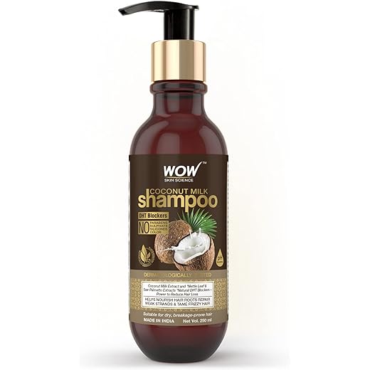 WOW Coconut Milk Shampoo - DHT Blockers - 250mL