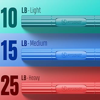 FitBeast Flex Therapy Bar, Tennis Elbow Therapy Bar - Ideal for Relieve Tendonitis Pain & Improve Grip Strength, Fitness Resistance Bar for Golfers Elbow & Tendinitis, Twist Bar for Physical Therapy