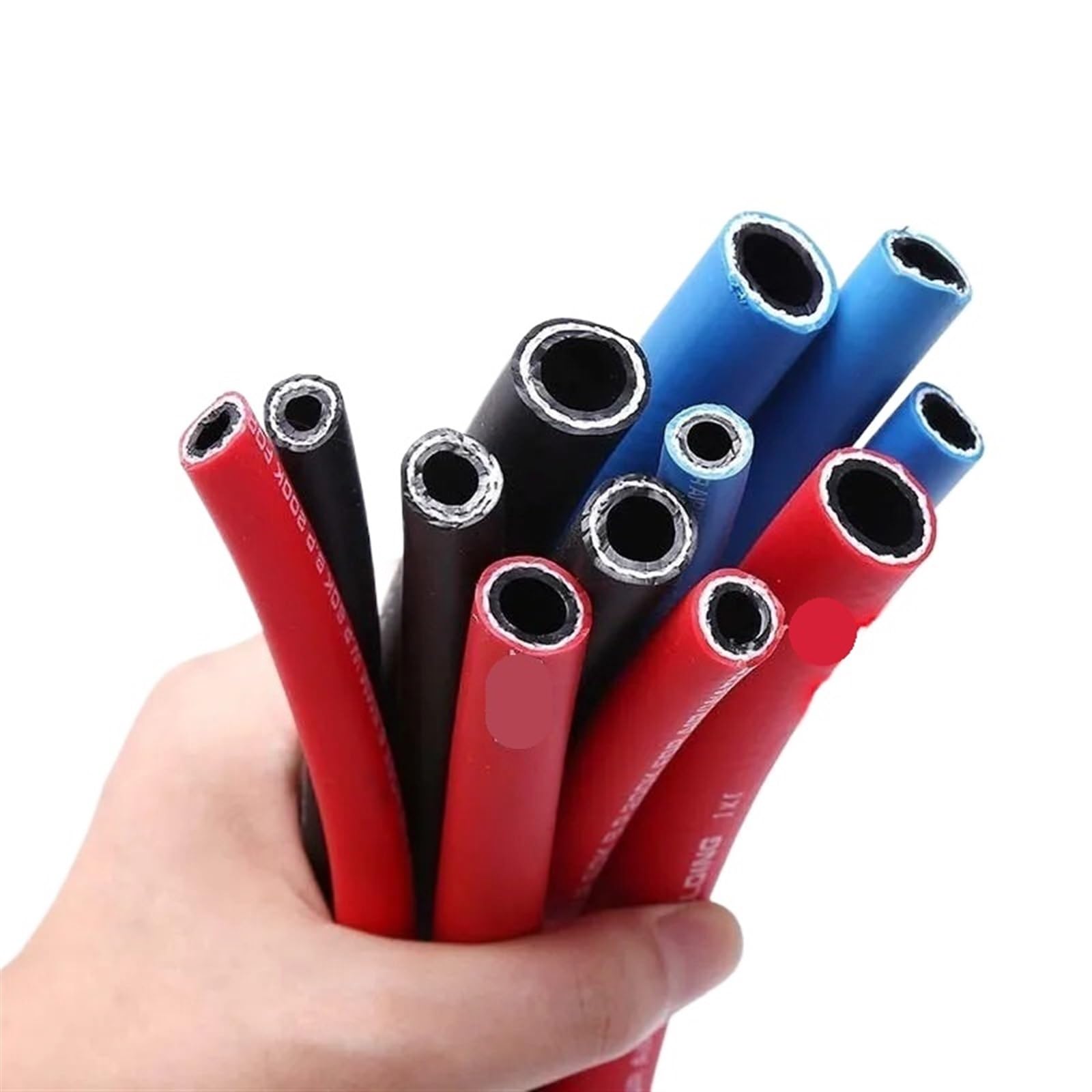 Manguera de soldadura doble, manguera de soldadura, tubo de oxígeno de alta presión, tubo de acetileno (rojo, 6 x 11 mm)