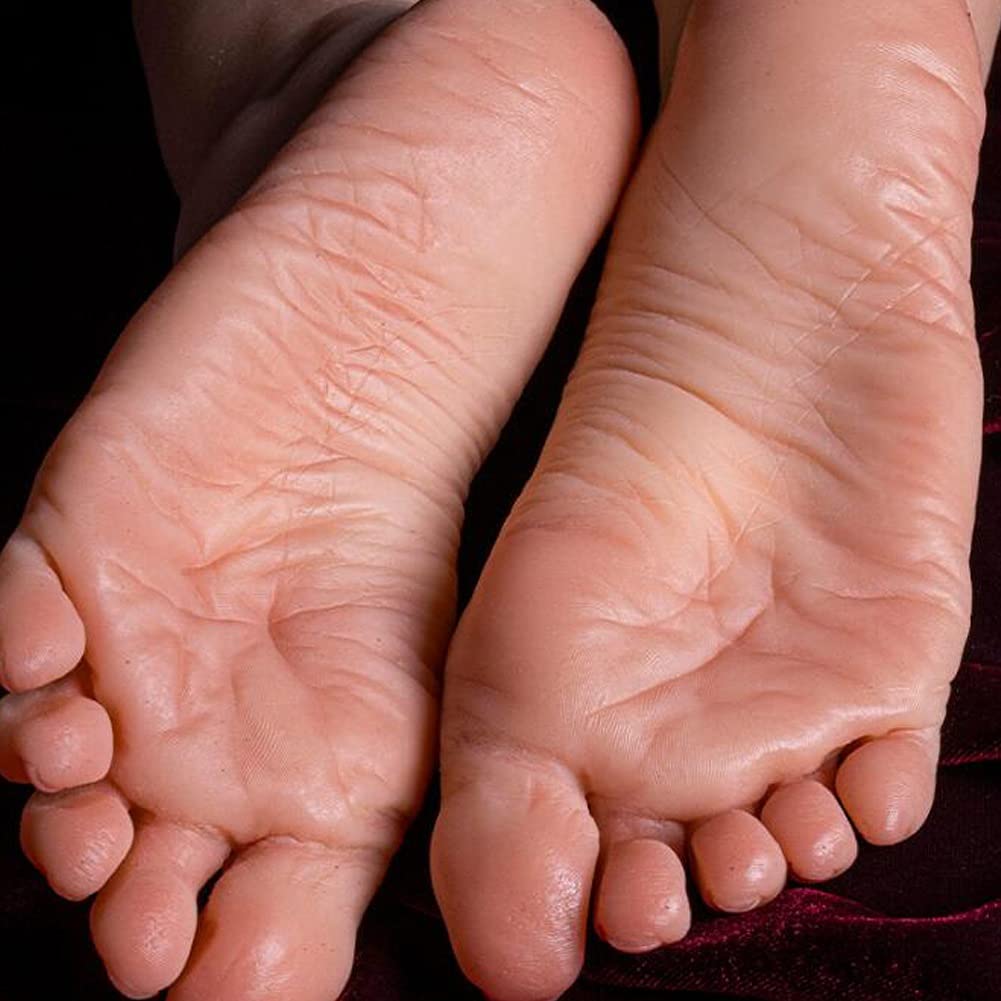 Realistische Silikonfüße, 1: 1 weibliche Silikonpuppe Fuß Display Schmuck, Sandalen, Schuhe und Socken, Malerei, Nagelkunst Praxis realistische Fußmodelle (rechts-weiß, 42 Realistische Silikonfüße, 1: 1 weibliche Silikonpuppe Fuß Display Schmuck, Sandalen, Schuhe und Socken, Malerei, Nagelkunst Praxis realistische Fußmodelle (rechts-weiß, 42