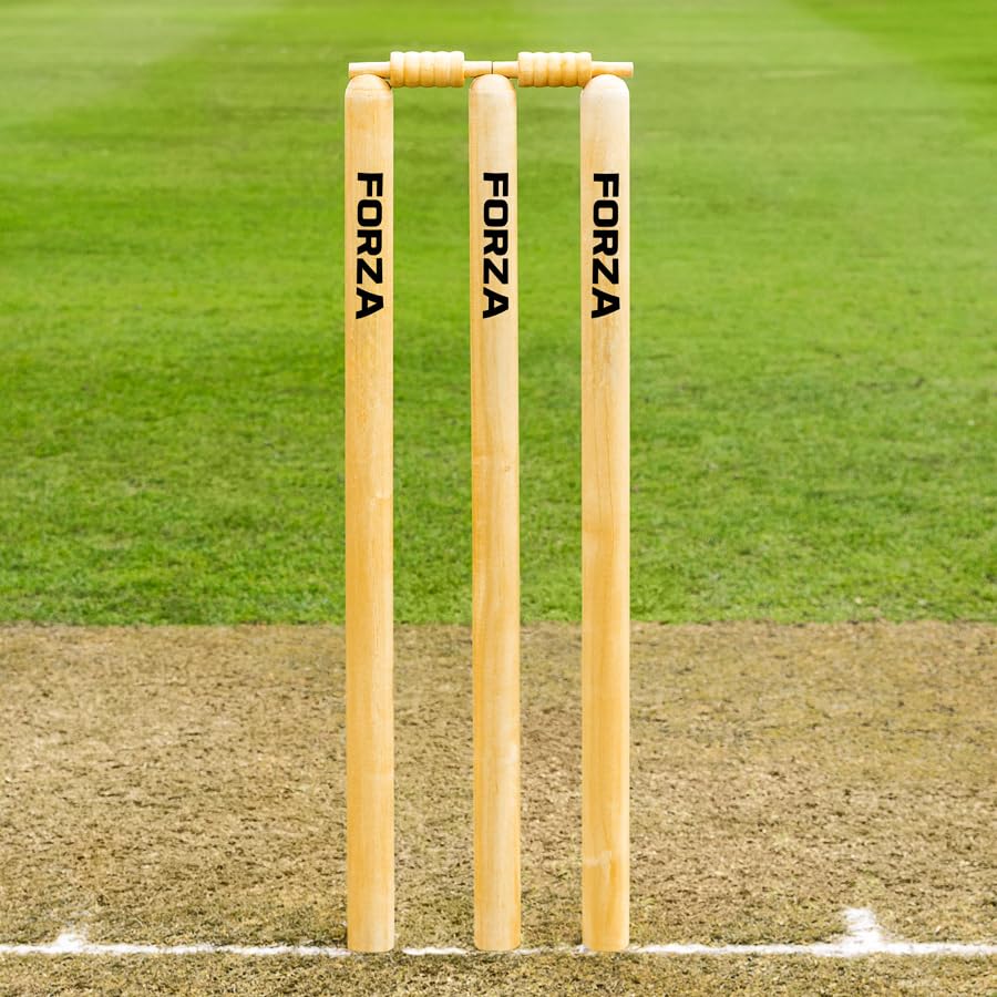 FORTRESS Wooden Cricket Stumps [ICC Regulation] – Club & County Senior Stumps (County Stumps, Senior (28in))