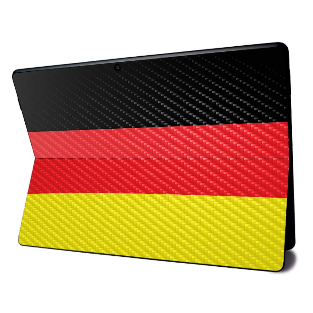 MightySkins Carbon Fiber Skin for Microsoft Surface Pro X - German Flag | Textured Carbon Fiber Finish | Easy to Apply, Remove, and Change Styles | Made in The USA