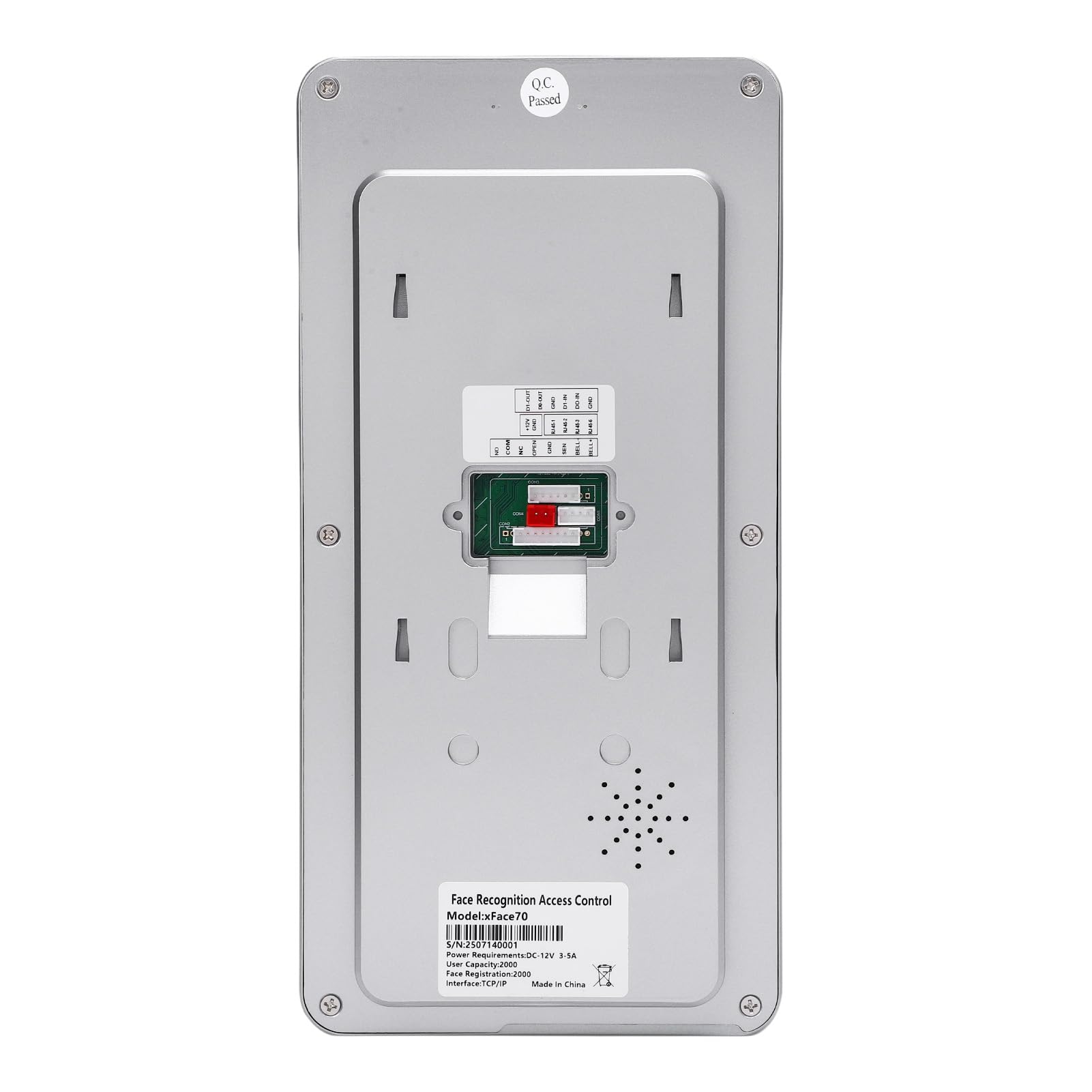 Bewinner Zeiterfassungsmaschine mit Dynamischer Gesichtserkennung und Zugangskontrolle mit Hoher Sicherheit für Schnelles Einstempeln, für Mitarbeiter Im Geschäftsbüro, 7-Zoll-LCD-Bildschirm aus ABS