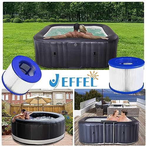 JEFFEL Infinite Spa Filter zum Schrauben, für Spa Ersatz Hot Tub, aufblasbar, ohne Schrauben, 75 x 100 mm, Filterkartusche für Spa, kompatibel mit Cosy Spa, Clever Spa und Plus (SPA-4PCS)