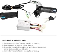 Vista 2 de Aramox Controlador de velocidad cepillado con motor de 24 V, 500 W, caja de controlador cepillada con agarre del acelerador para scooter eléctrico