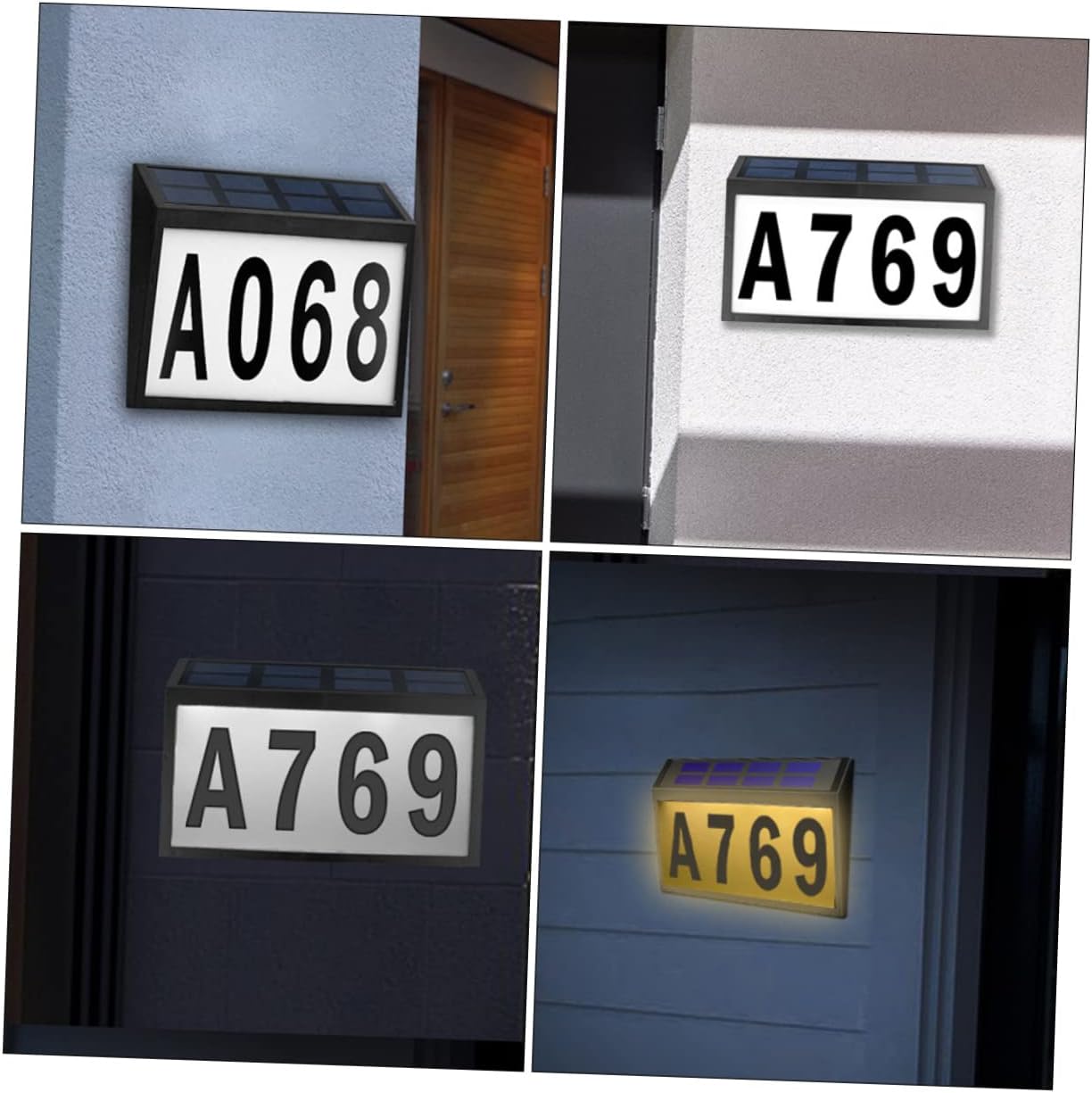 1Set Solar Address Sign Lamp Number Light for Outdoor Use Bright Illumination for Home and Street Easy to Install Solar Powered