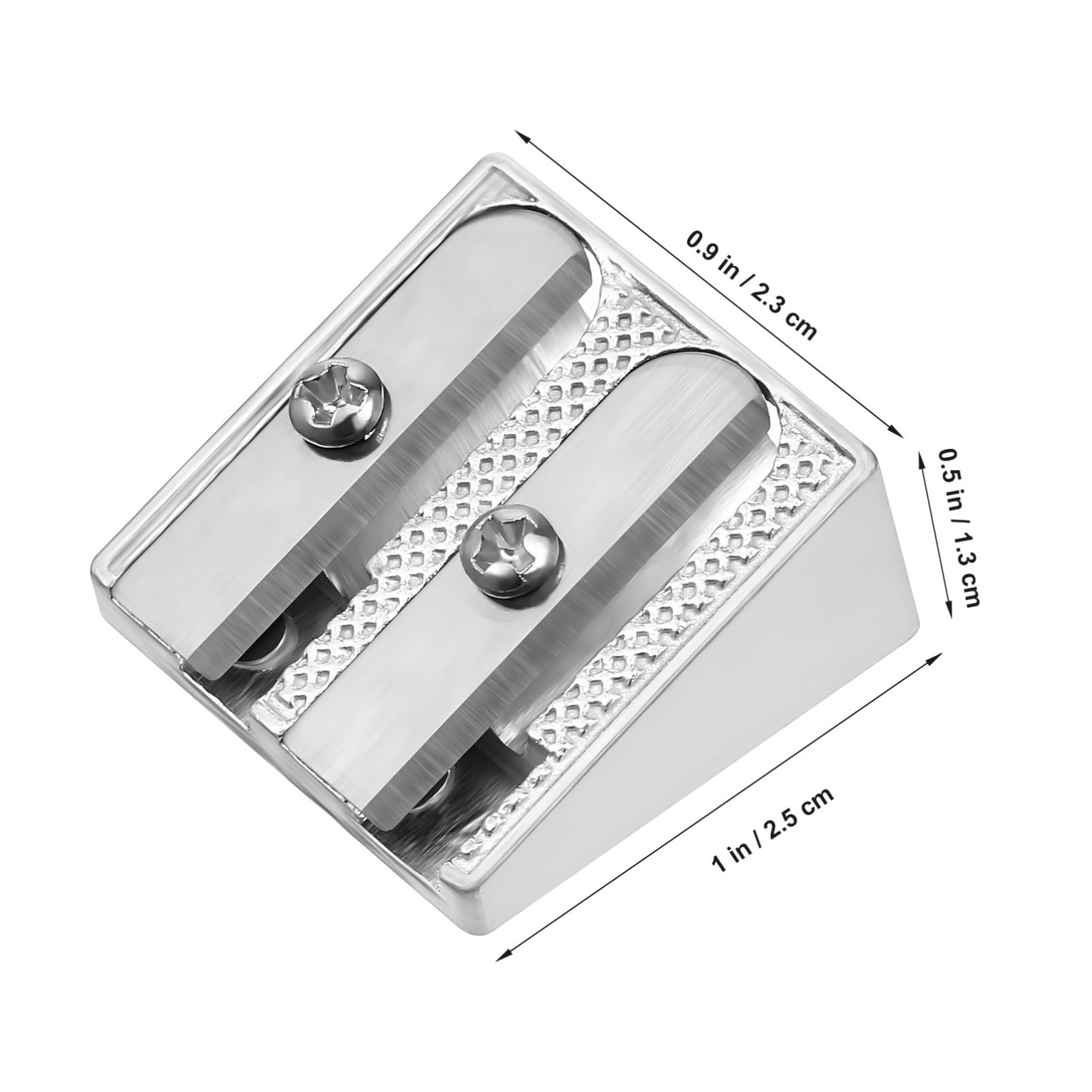 SHINEOFI 80stücke Teiliges Aluminium Double Hole Anspitzer Handheld Bleistift Und Eyeliner-schärfer Kompakte Manuelle Bleistiftspitzer Für Büro Und Schule