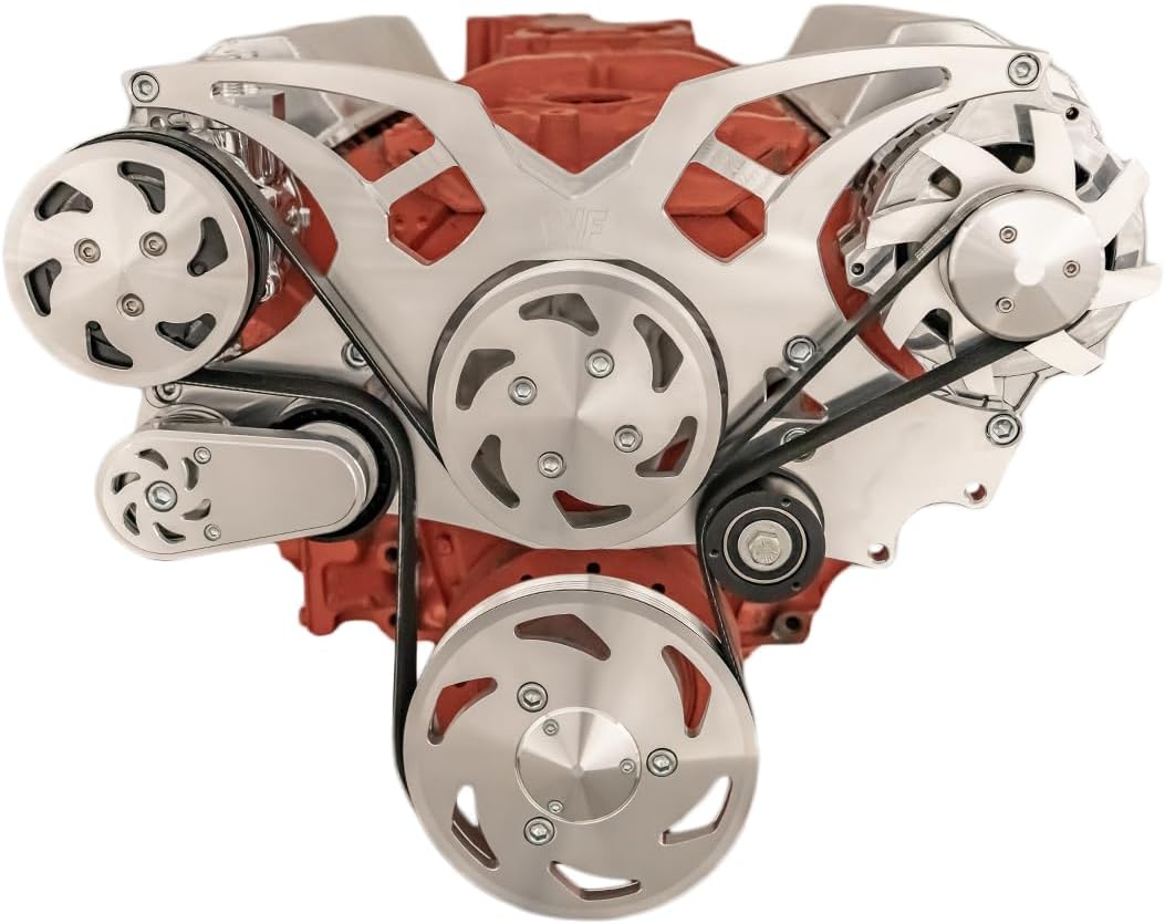 Small Block Chevy All Inclusive Wraptor Serpentine System - AC and Alternator