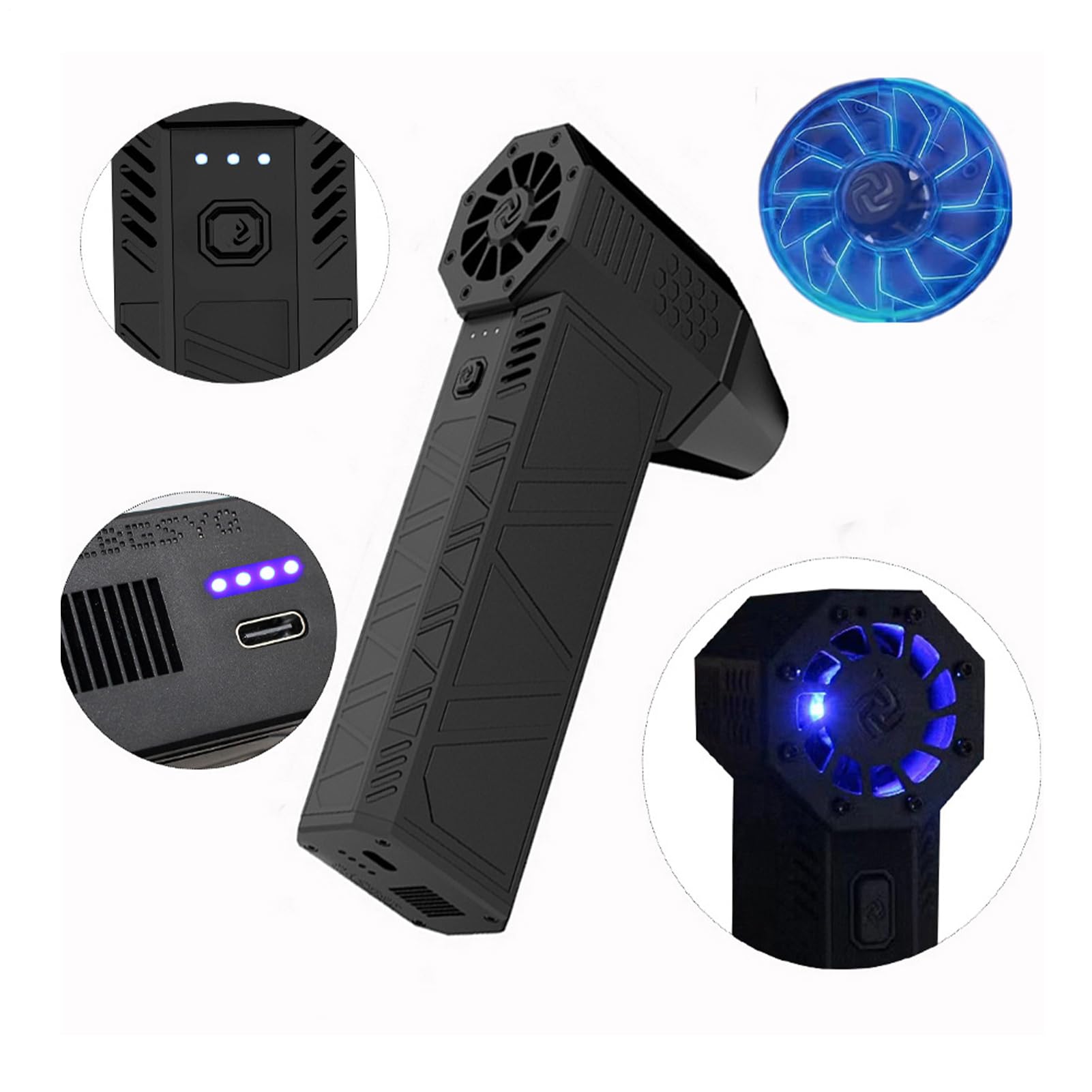 Soffiatore D'aria Potente Ventilatore Super Potente per Spazzare la Neve | Alimentazione Senza Filo Soffiatore Portatile Ricaricabile per Attività all'Aperto come Campeggio e Barbecue