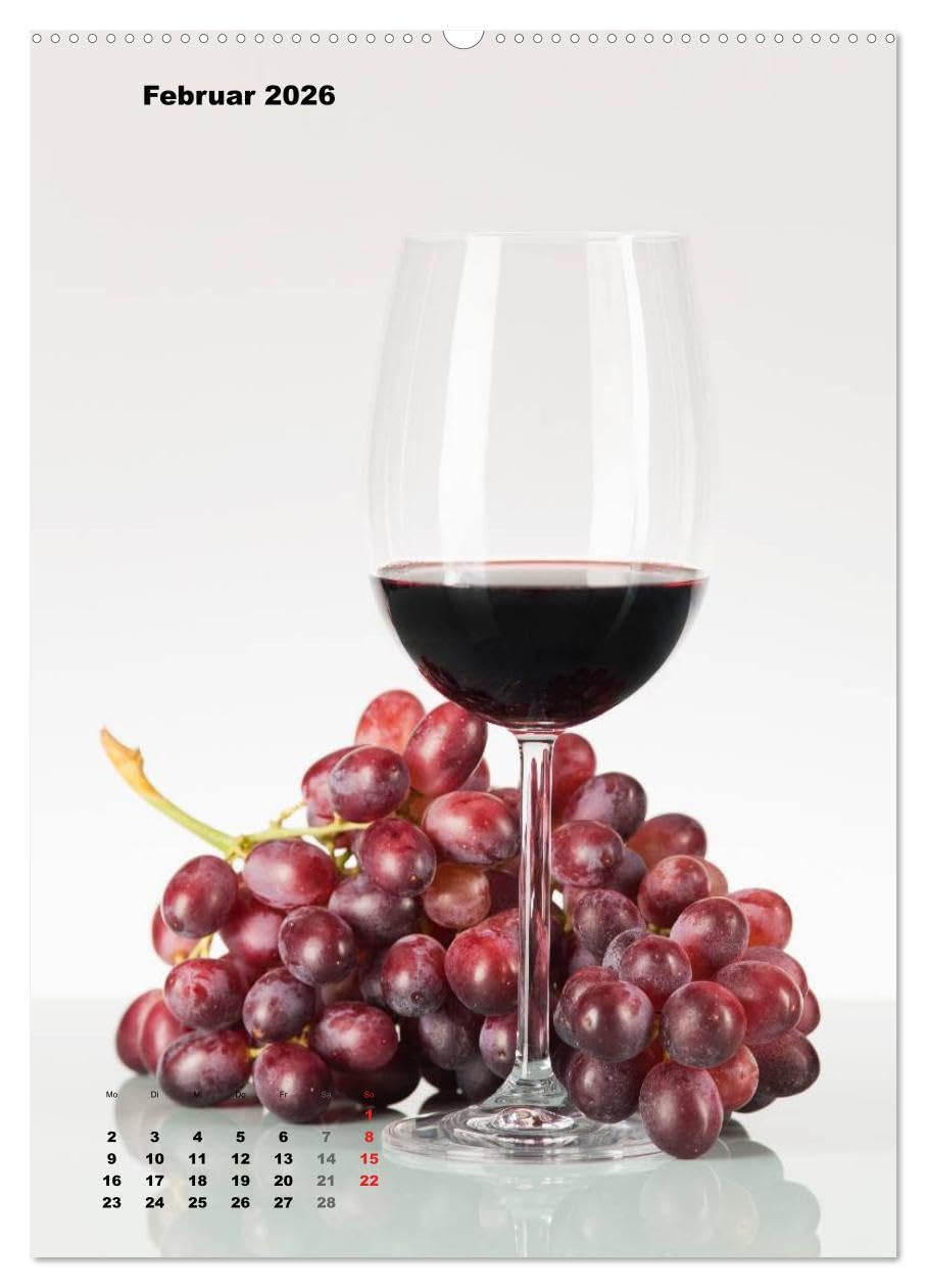 WeinTrauben 2026 (hochwertiger Premium Wandkalender 2026 DIN A2 hoch), Kunstdruck in Hochglanz: Wein und Weintrauben (CALVENDO Lifestyle)