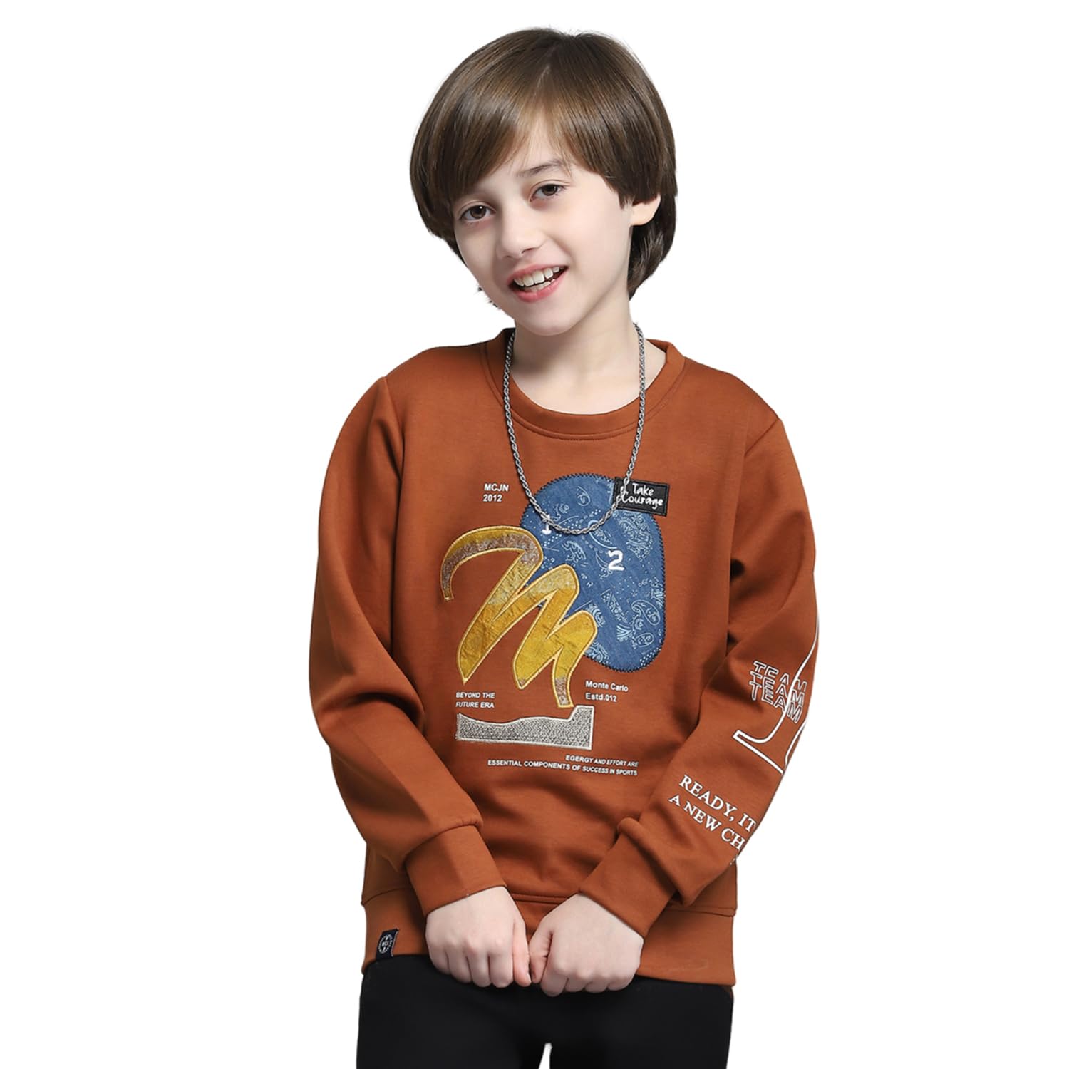 Monte Carlo Boys Regular Fit Full Sleeve Round Neck Sweatshirt | Stylish Full Sleeve Sweatshirt | Soft Comfortable Casual ...