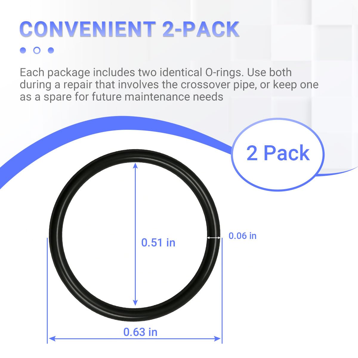 2-Pack 91319-PAA-A01 Oil Pressure Sensor O-Ring Fits for Honda | Rubber Compound Construction, Seals Oil Pressure Sensor Port, Fits for Honda/Acura 1998-2022, Resists Engine Oil & Heat