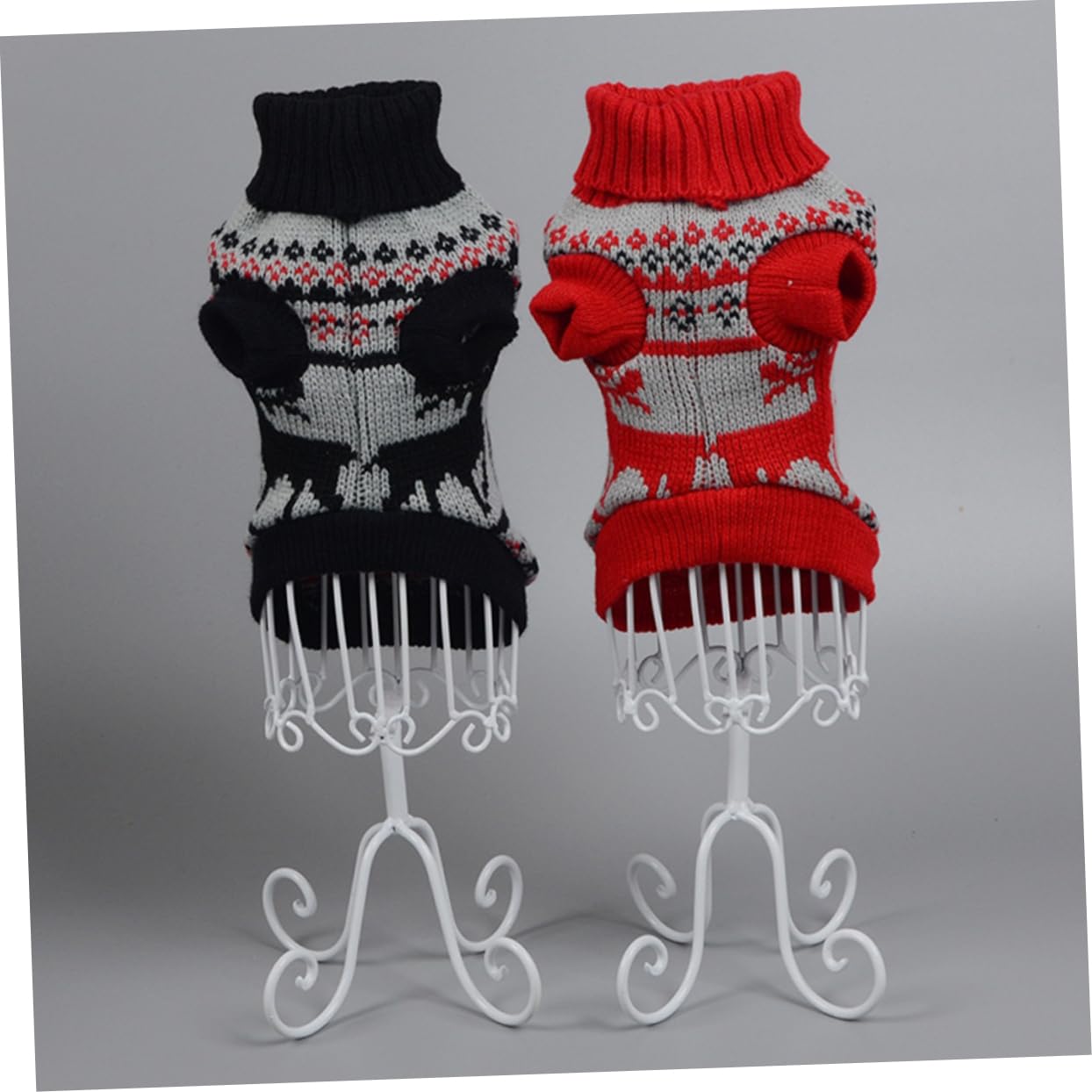 HMJGDHX 2 Pezzi Maglione per Animali Domestici Moda Cane Inverno Caldo Natale Cervo Modello XS Albero di Natale Vestiti per Animali Domestici