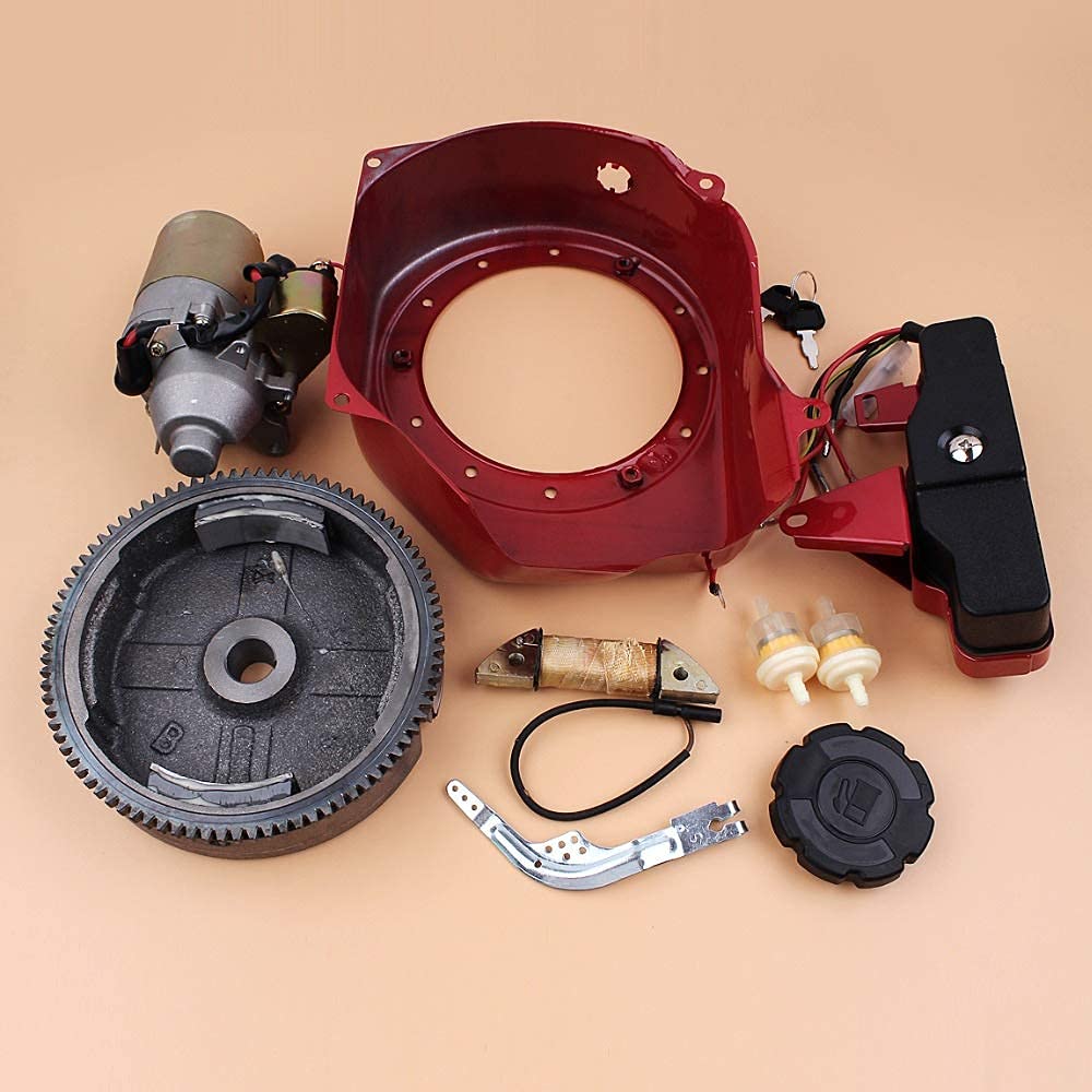 Kit Motore Bobina di Ricarica Interruttore volano avviamento Elettrico per Honda GX160 GX200 generatore Motore a Gas Cinese 168F 5.5HP 4 Tempi