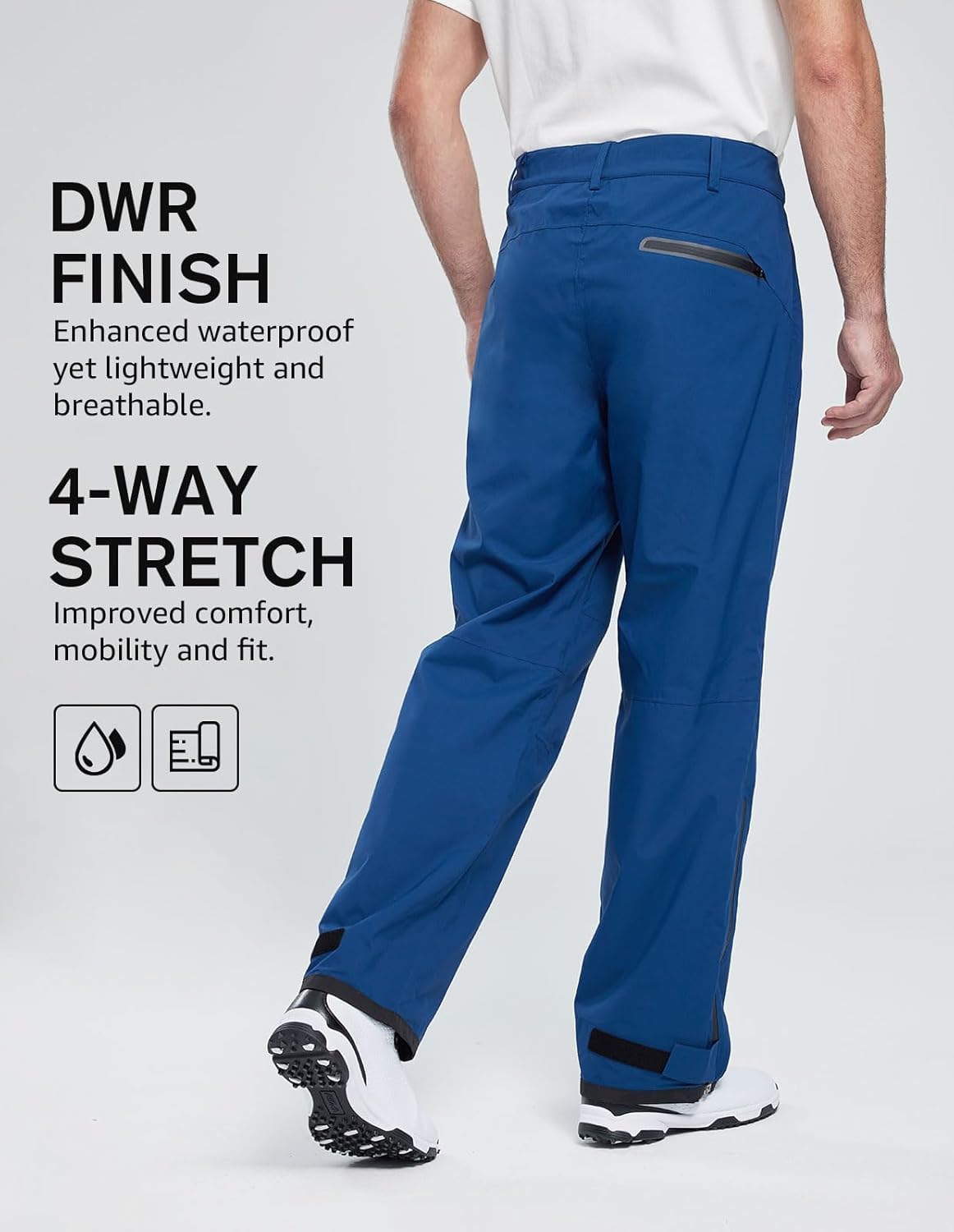 fit space Golf Climastorm Permanent Rain Pants Waterproof 20K Lightweight Performance Sporty Trousers