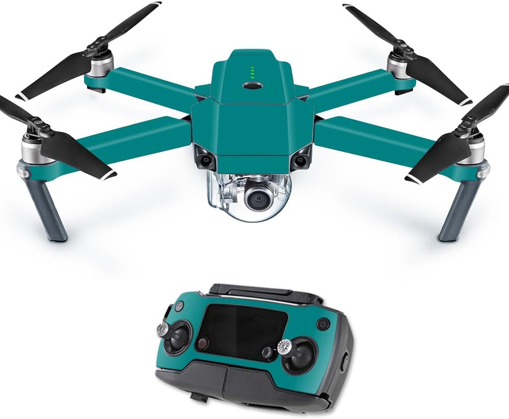 MightySkins Skin Compatible with DJI Mavic Pro Quadcopter Drone - Solid Teal | Protective, Durable, and Unique Vinyl Decal wrap Cover | Easy to Apply, Remove, and Change Styles | Made in The USA