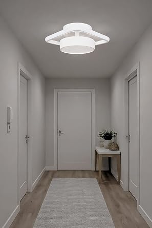Alen Tekli Beyaz Enerji Tasarruflu Beyaz I k Modern Led Avize  ocuk Odas  Koridor Giyinme Odas  Giri  [Enerji S n f  A++]