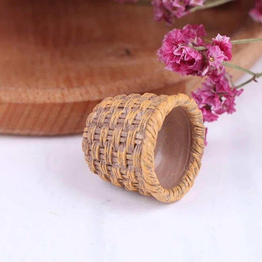 Panier Mini- Tissé: 12 Pcs Petits Paniers en Osier avec Poignée Panier