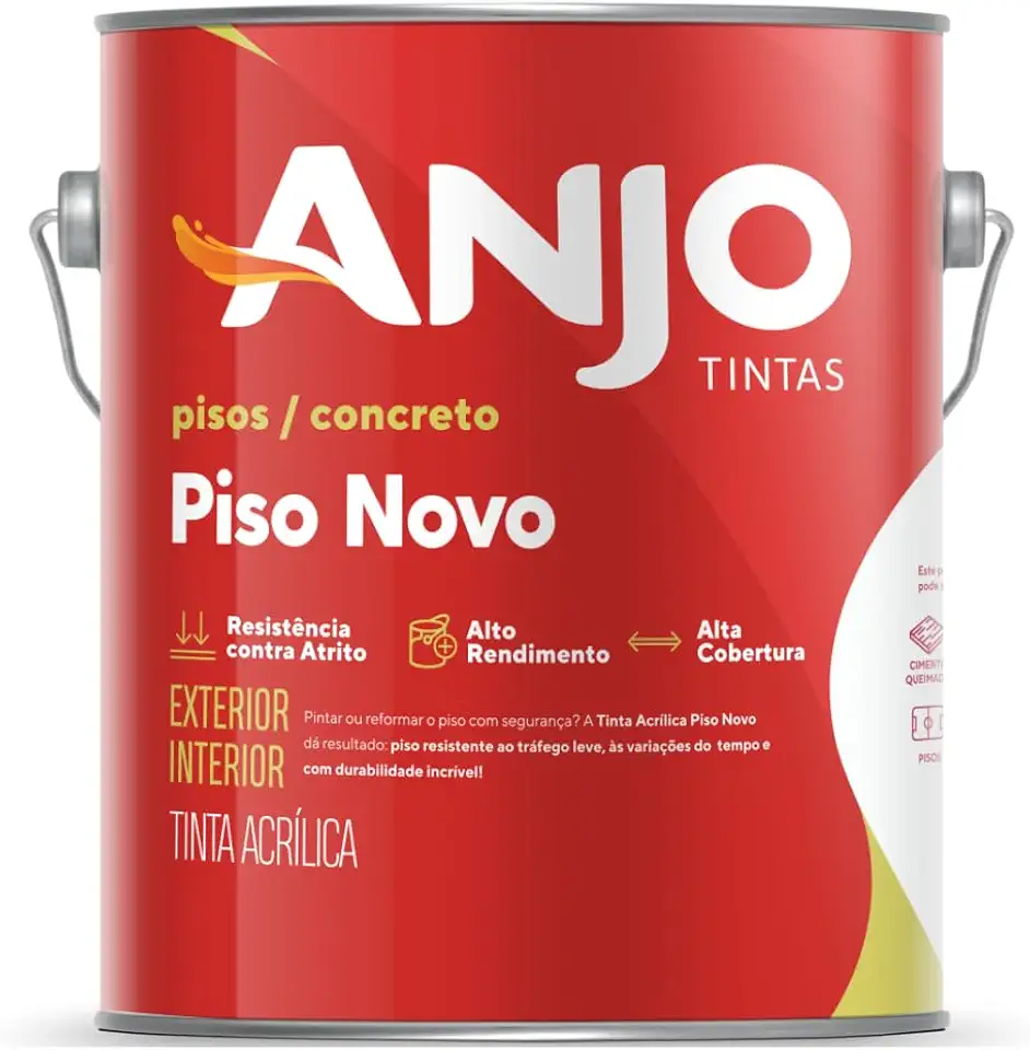 Tinta para Piso Piso Novo Vermelho Segurança Fosca 3,6L Alta Resistência