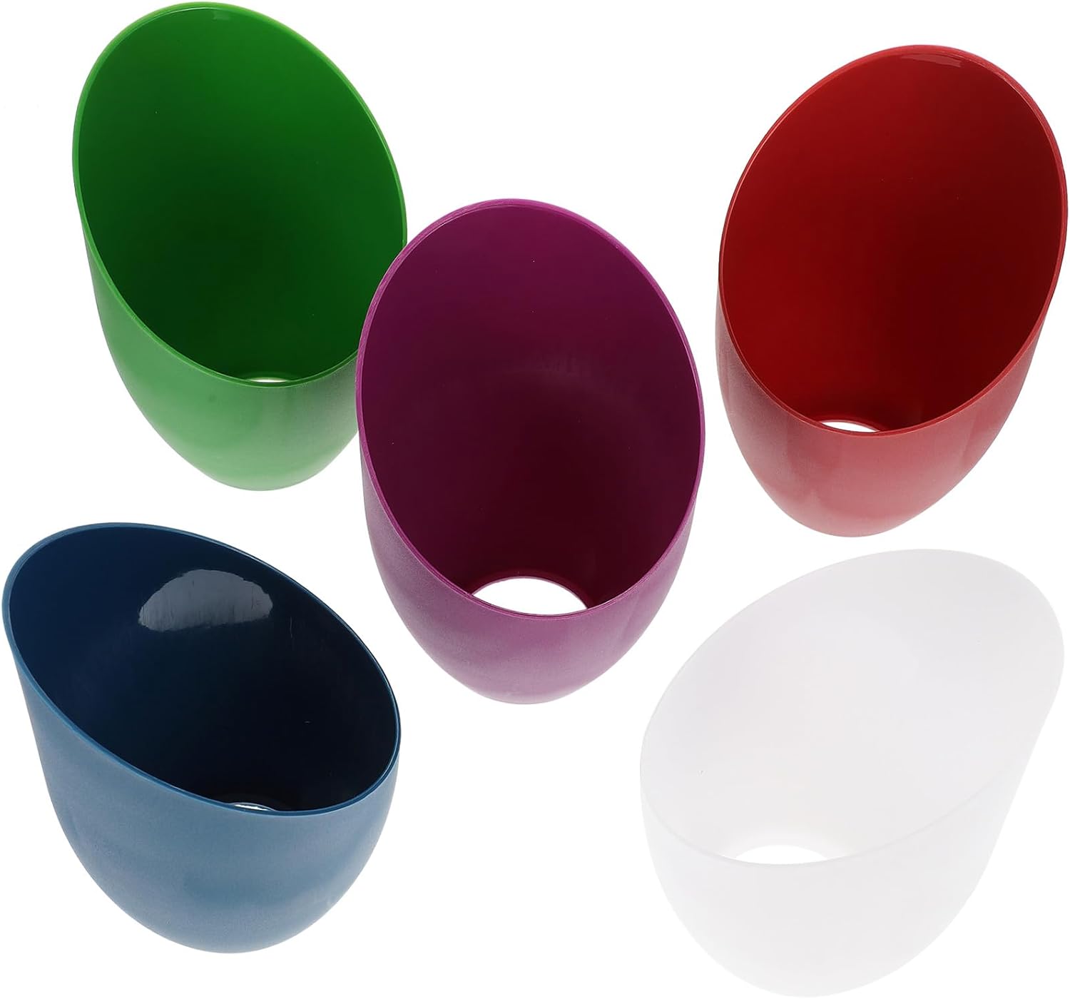 Yardwe 5pcs Inclined Plastic Lampshade Chic Replacement Covers for Desk and Floor Lamps Simple Home Decor Deep