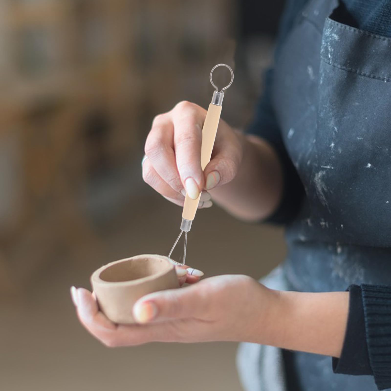 Kit de Herramientas para Esculpir Cerámica de Madera y Acero Inoxidable Diseño Profesional para Proyectos de Arcilla y Escultura, Reduce Fatiga y Aumenta Longevidad
