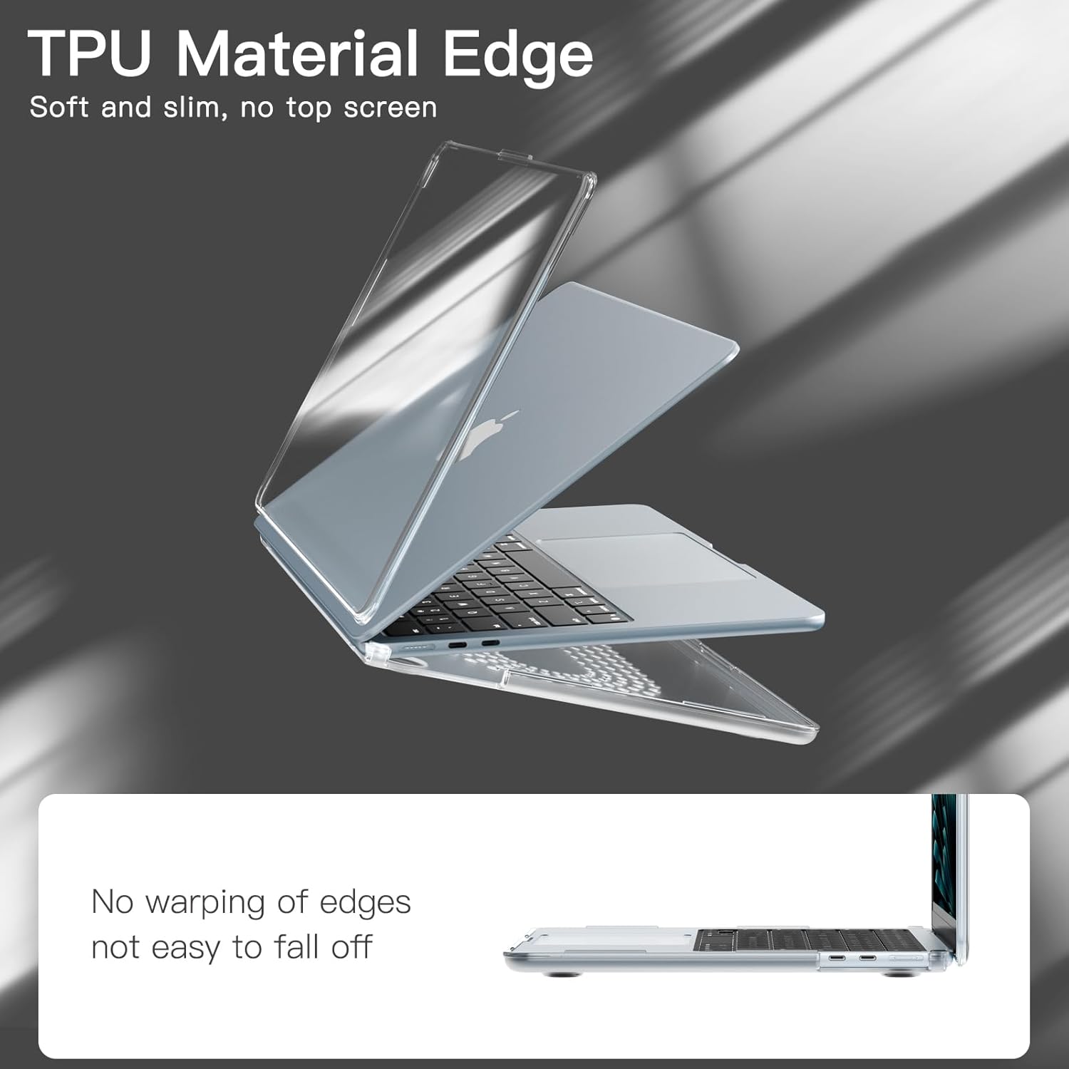 Compatible with/Replacement for Air 13.6" 2022/2024 A2681 M2/A3113 M3/A3240 2025 M4 Heavy Duty Case Shockproof Cover TMFG (TOU)