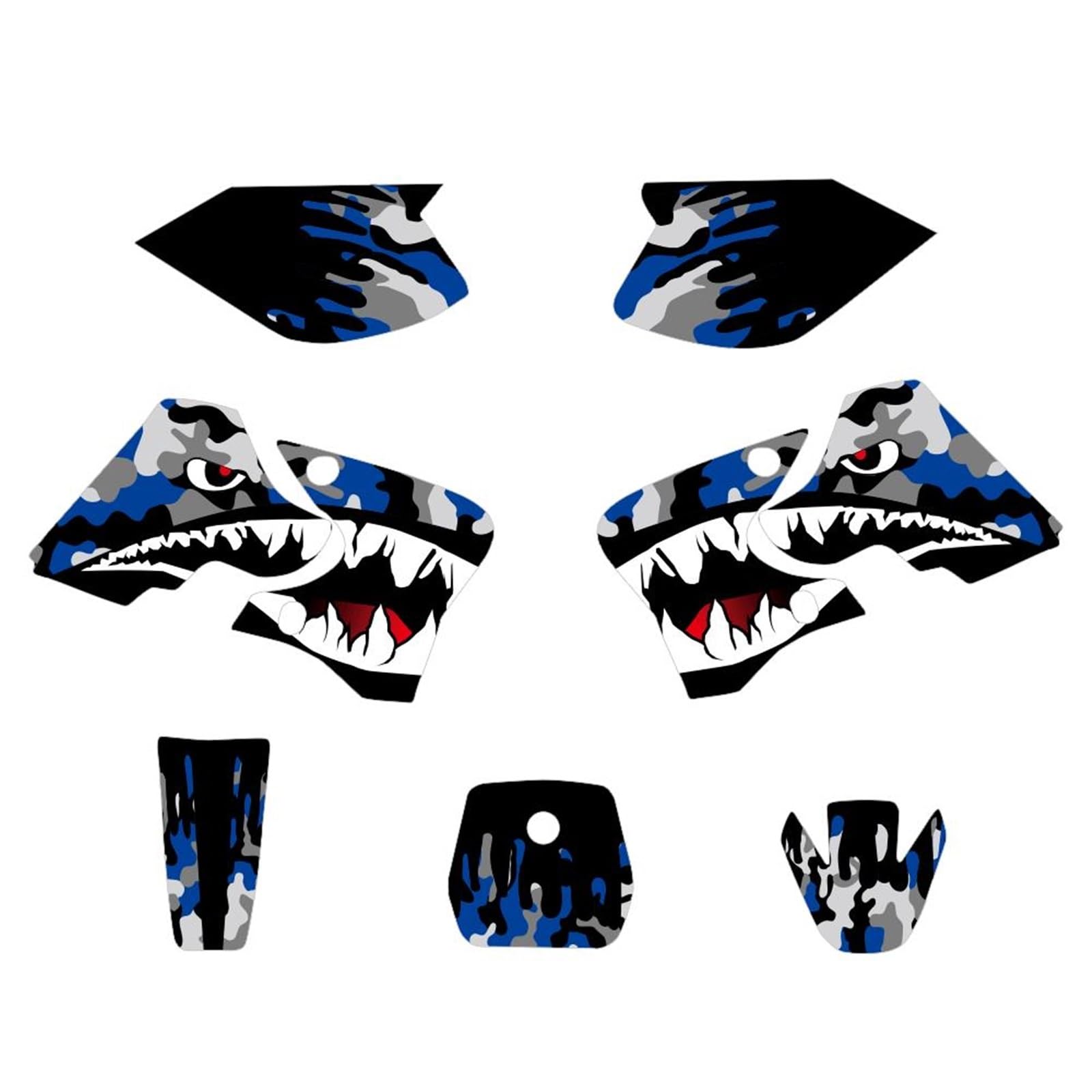 for Yamaha TTR90 2000–2007 – Full Graphics Kit, Off-Road Dirt Bike Stickers 2006 2005 2004 2003 Complete Decal Set