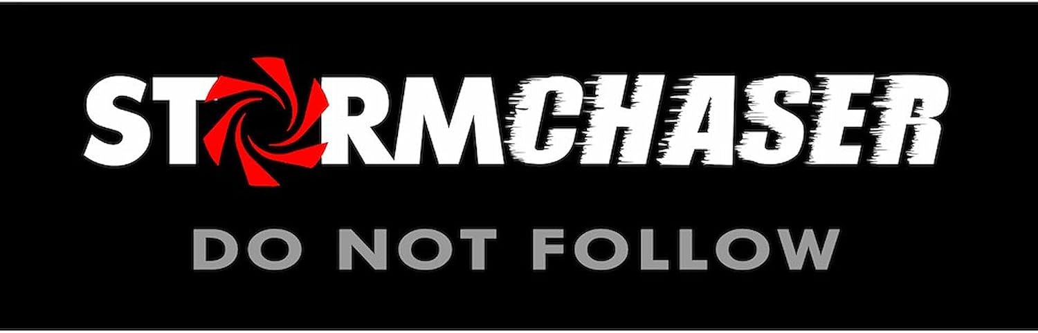 CafePress Storm Chaser Sticker Do Not Follow (Bumper) 10"x3" Rectangle Vinyl Bumper Sticker Car Decal