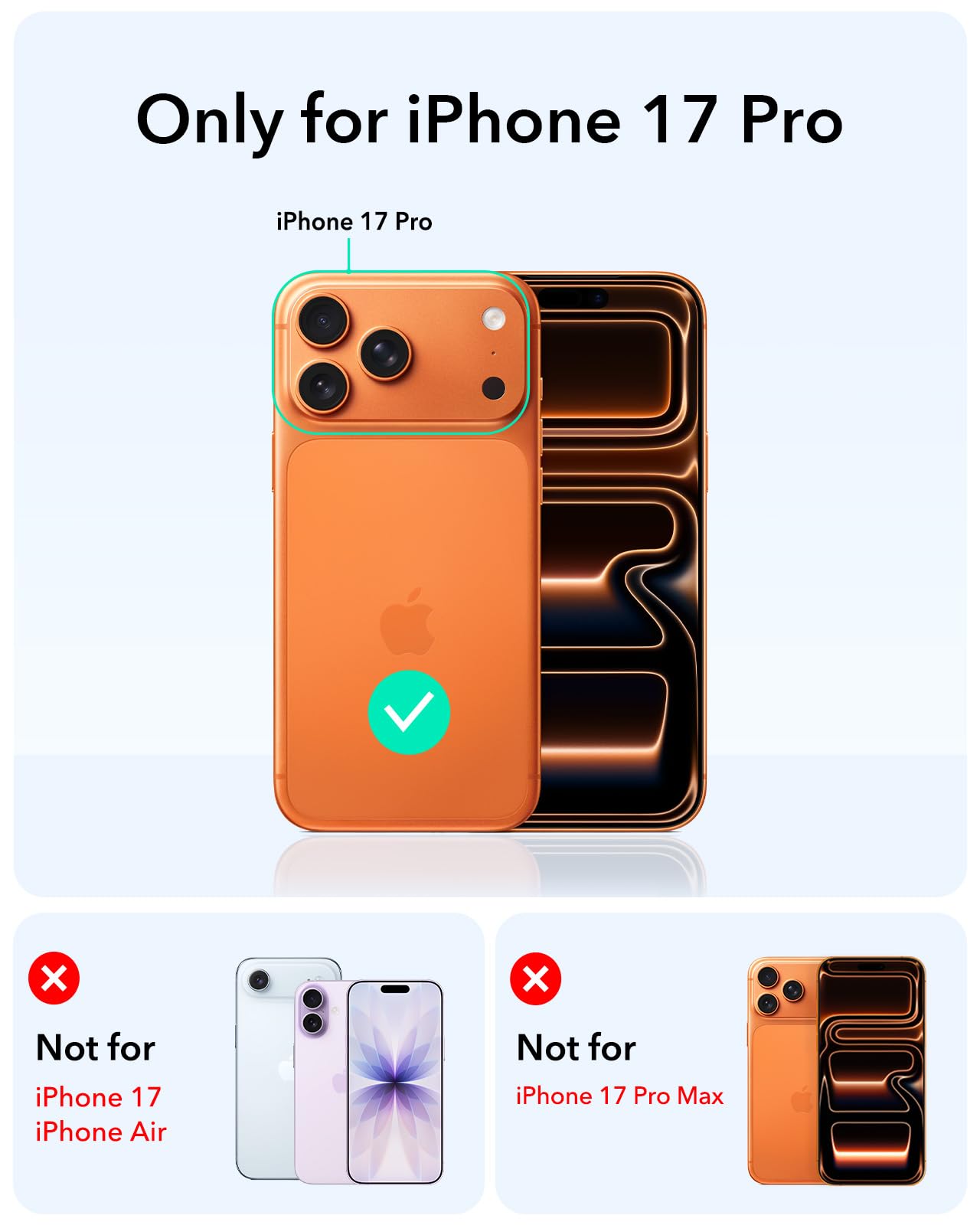 ESR for iPhone 17 Pro Case with Stash Stand, 7X Military-Grade Drop Protection with Camera Control, Shock-Absorbing Phone Rugged Cover, Compatible with MagSafe Accessories, Cyber Series, Black