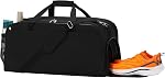 iFARADAY 47L Mens Duffle Bag for Travel, Black | Shoe Compartment, Large Gym Bag, Luggage Sleeve, Weekender Overnight Bag