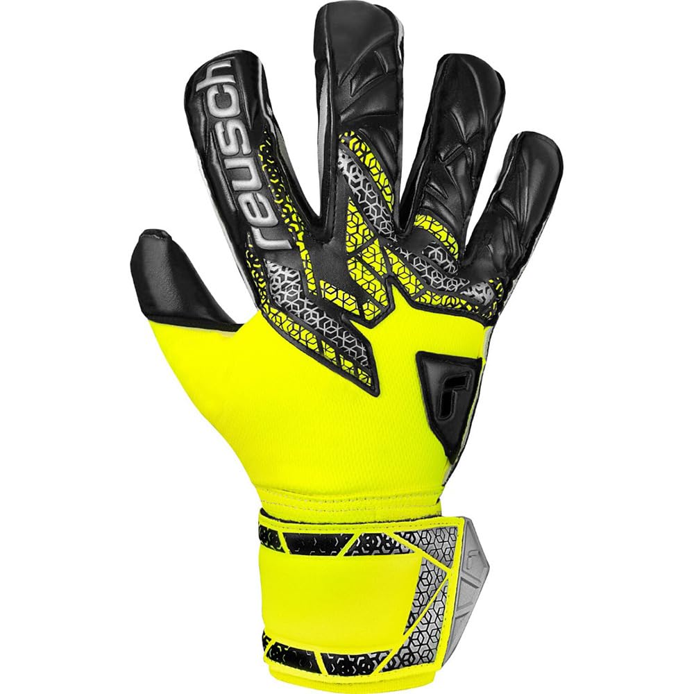 Reuch Attract Gold Evolution Soccer Keeper Gloves Keite 25SS [5570164-2025] [2025] Safety Yellow 7.5 5570164