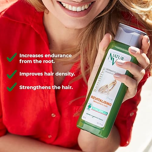Miniatura 3 de NaturVital Champú revitalizante unisex de Ginseng y jengibre a base de plantas 10.1 fl oz Natural y orgánico