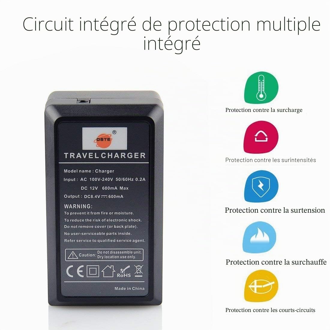 DSTE 2-Pack Batteries + Dual USB Chargeur Compatible pour Olympus PS-BLS1 BLS-1 E-400 E-410 E-420 E-450 E-600 E-620 E-P1 E-P2 E-P3 E-PL1 E-PL3 E-PM1 Camera