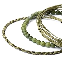 Vista 365 de Handmade Natural Stone Beaded Healing Bracelet Gift for Men Adjustable Rope String Bracelet (picasso jasper, Adjustable)